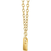 14K Yellow 1/2 CTW Diamond Baguette Bar 16-18" Necklace-