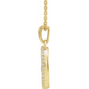 14K Yellow 1/5 CTW Diamond Tree of Life 16-18" Necklace-