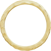 14K Yellow 1.8 mm Hammered Stackable Ring Size 7-7.00 (approximate standard size)-