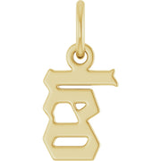 Zodiac 14K Gothic Pendant-14K Yellow-Leo-