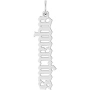 Zodiac 14K Gothic Pendant-14K White-Aquarius-