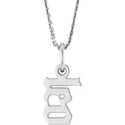 Zodiac 14K Gothic Necklace-14K White-Leo-