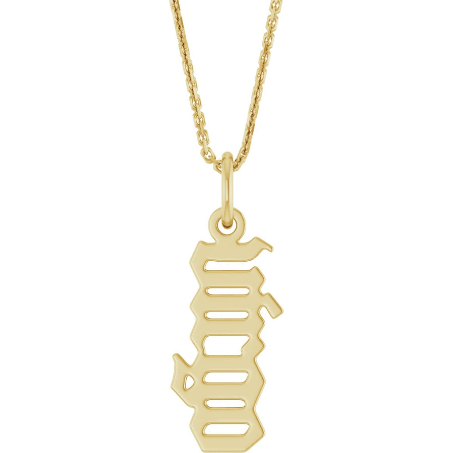 Zodiac 14K Gothic Necklace-14K Yellow-Virgo-