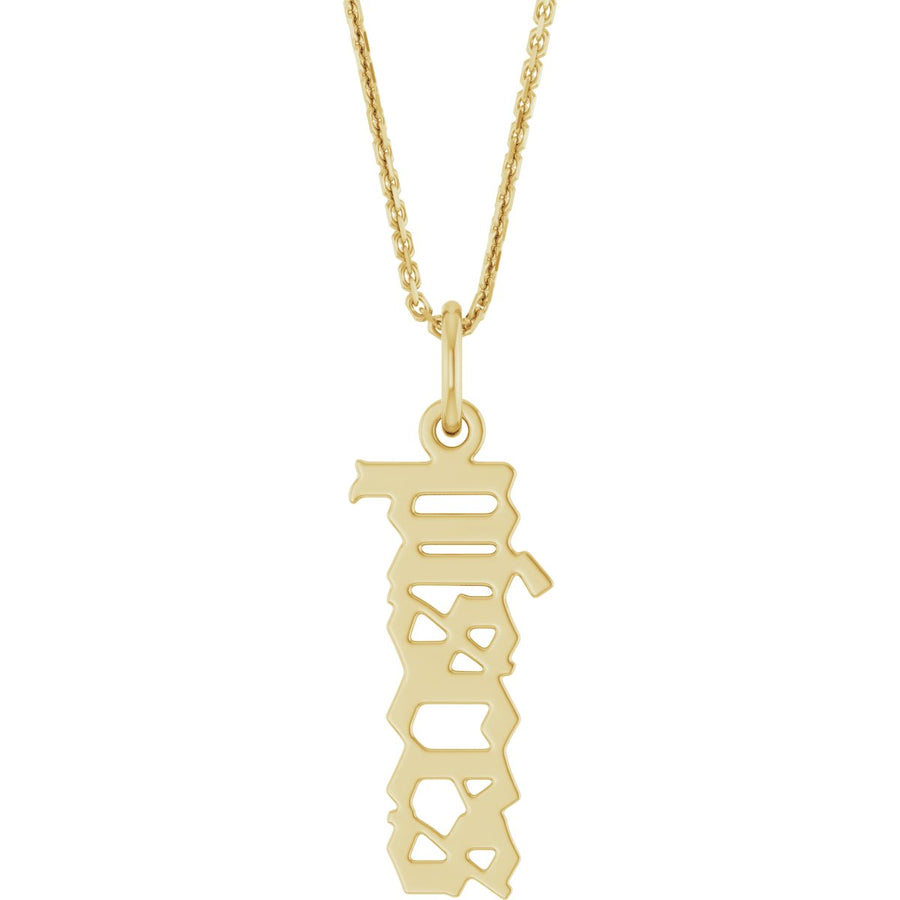 Zodiac 14K Gothic Necklace-14K Yellow-Pices-