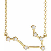 Constellation Zodiac 16-18" Necklace-14K Yellow-Gemini-