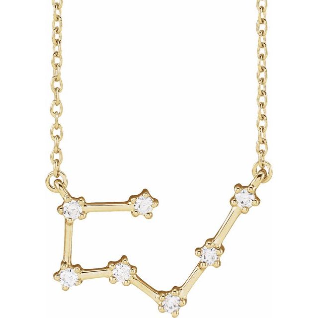 Constellation Zodiac 16-18" Necklace-14K Yellow-Taurus-