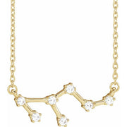 Constellation Zodiac 16-18" Necklace-14K Yellow-Leo-