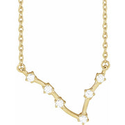 Constellation Zodiac 16-18" Necklace-14K Yellow-Pisces-