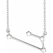 Constellation Zodiac 16-18" Necklace-14K White-Aries-