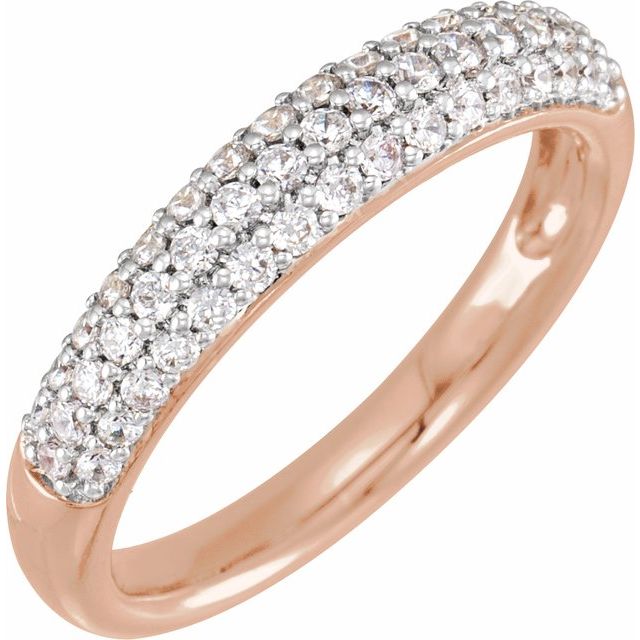 1/2 CTW Lab-Grown Diamond Ring-14kt Rose Gold-6.00-