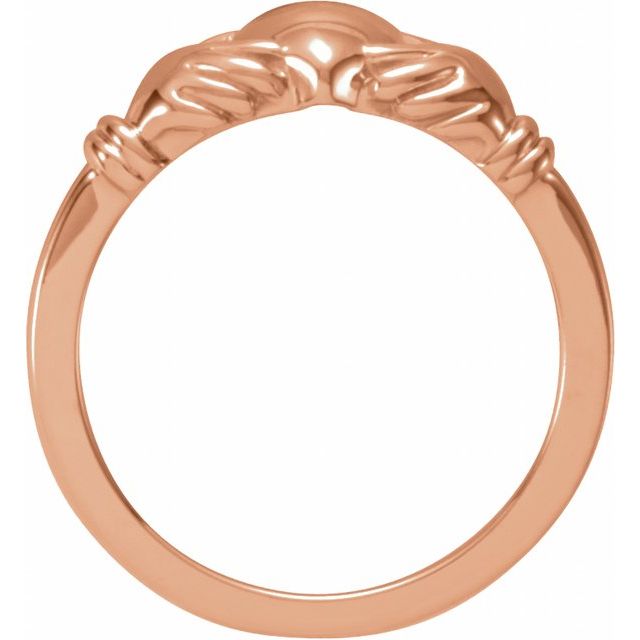 10K Claddagh Ring-10kt Rose Gold-4.00-