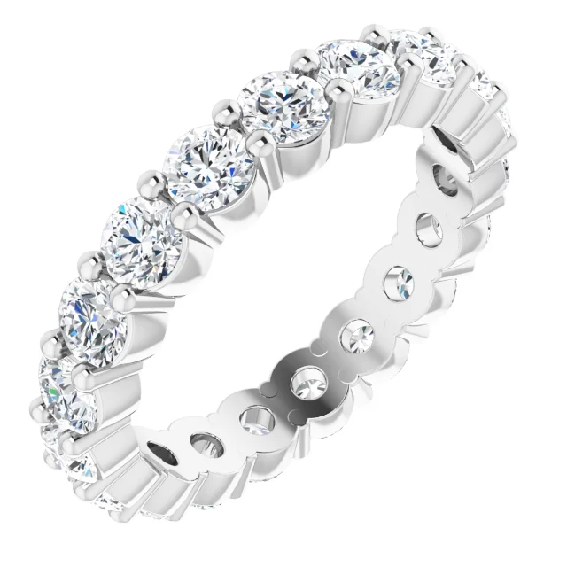 14K White 1 7/8 CTW Diamond Eternity Band Size 7-
