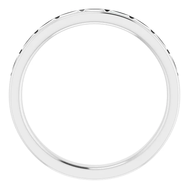 14K White 1/2 CTW Diamond Channel-Set Anniversary Band-7.00 (approximate standard size)-