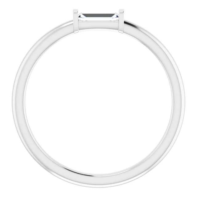 14K White 1/6 CTW Diamond Stackable Ring-