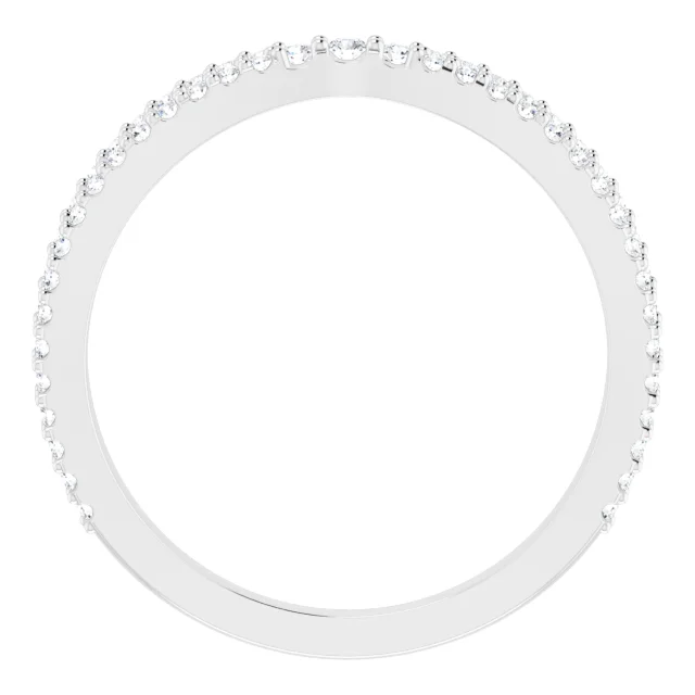 14K White 1/3 CTW Diamond Contour Band-