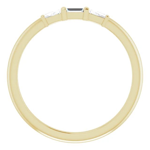 14K Yellow 1/6 CTW Diamond Three-Stone Stackable Ring-