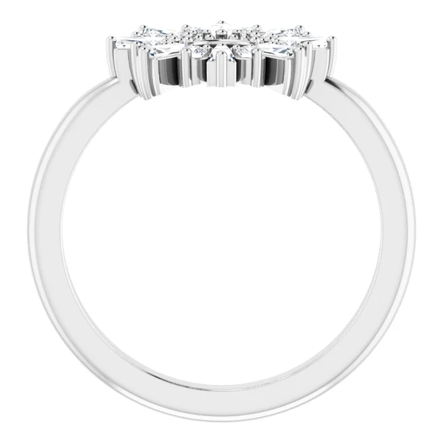 14K White 3/8 CTW Diamond Circle Ring-