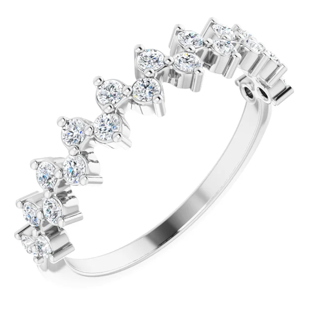 14K White 3/8 CTW Diamond Anniversary Band-