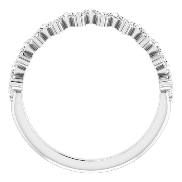 14K White 3/8 CTW Diamond Anniversary Band-