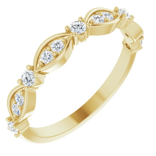 14K Yellow 1/3 CTW Diamond Anniversary Band-