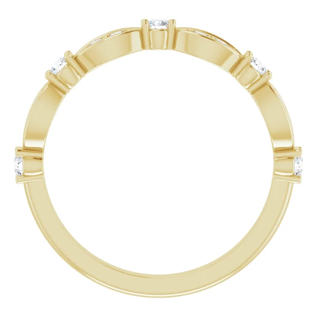 14K Yellow 1/3 CTW Diamond Anniversary Band-