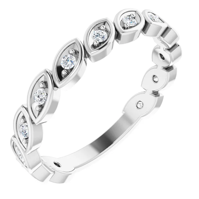 14K White 1/6 CTW Diamond Anniversary Band-