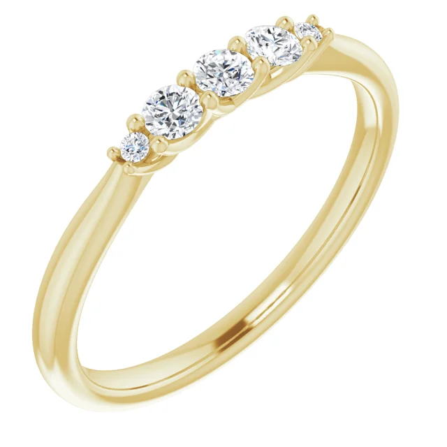 14K Yellow 1/5 CTW Diamond Anniversary Band-