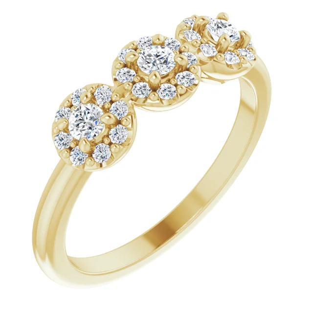 14K Yellow 3/8 CTW Diamond Anniversary Band-