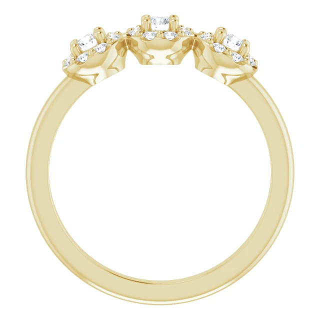 14K Yellow 3/8 CTW Diamond Anniversary Band-