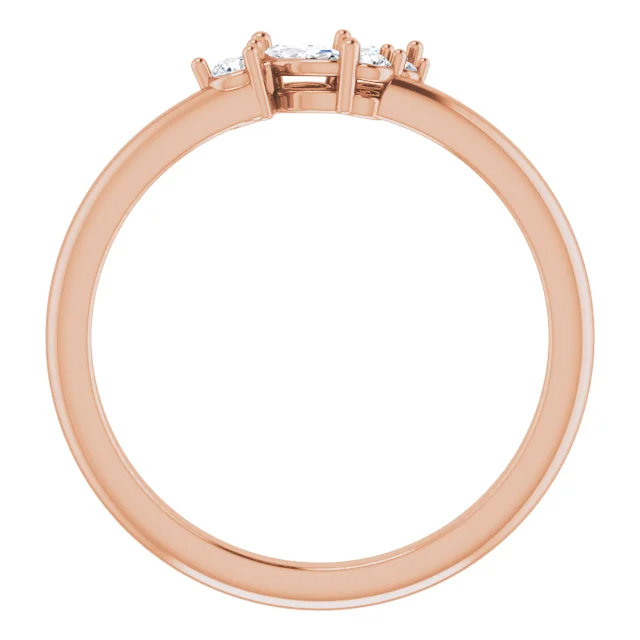 14K Rose 1/6 CTW Diamond Stackable Ring-