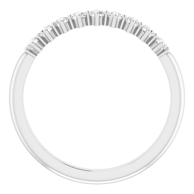 14K White 1/4 CTW Diamond Nine-Stone Anniversary Band-