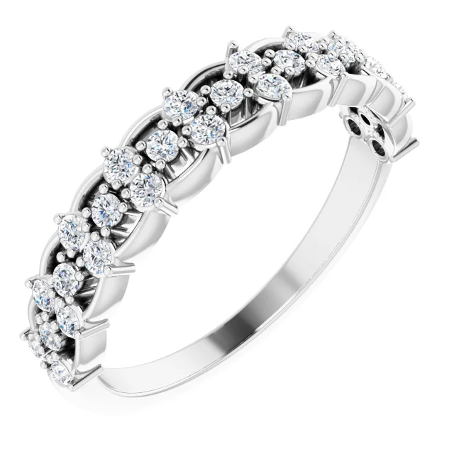 14K White 3/8 CTW Diamond Anniversary Band-