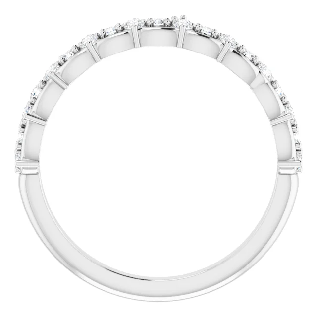 14K White 3/8 CTW Diamond Anniversary Band-