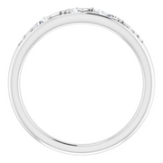 14K White 1/6 CTW Diamond Negative Space Ring