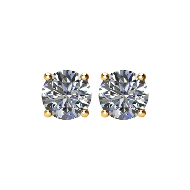 14K Yellow 1 1/2 CTW Diamond Earrings-