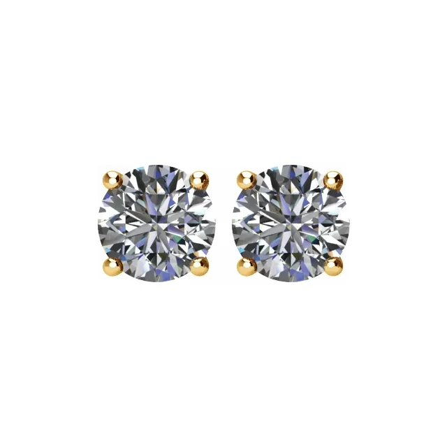 14K Yellow 1 1/2 CTW Diamond Earrings