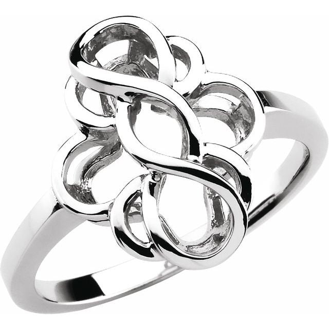 Freeform Ring-14kt White Gold-5.00-