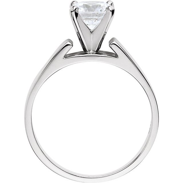 14K White 1/4 CTW Diamond Solitaire Engagement Ring-