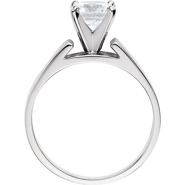 14K White 1/4 CTW Diamond Solitaire Engagement Ring