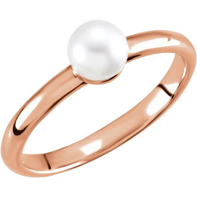 Cultured White Freshwater Pearl Ring-