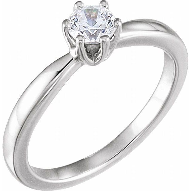 1/2 CT Natural Diamond Solitaire Engagement Ring-