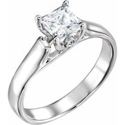 10K White 1/4 CTW Diamond Engagement Ring