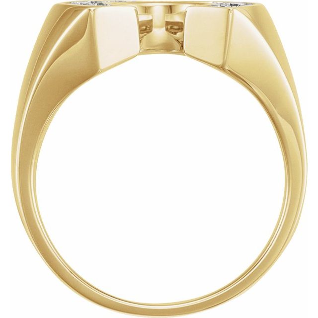 14K Yellow/White 1/4 CTW Natural Diamond Horseshoe Ring-