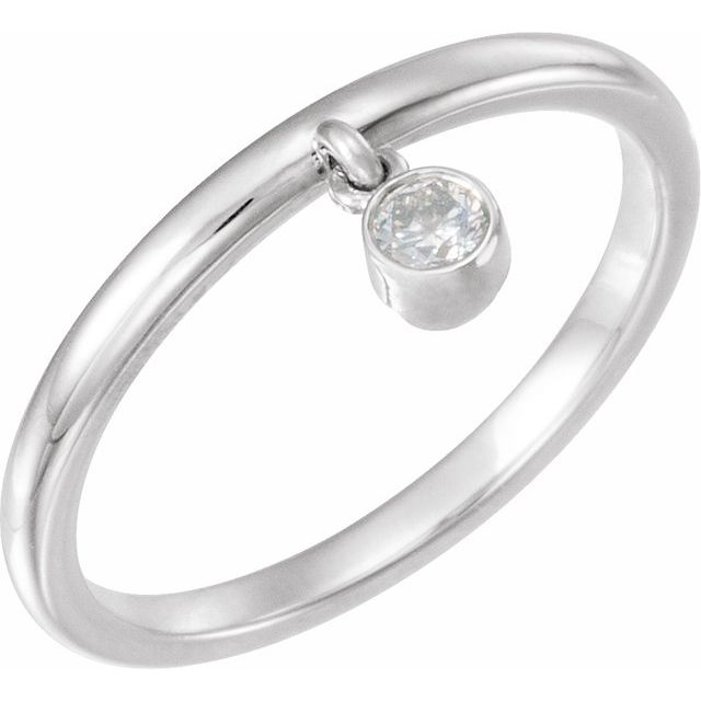 1/10 CT Diamond Fringe Ring-14kt White Gold-6.00-