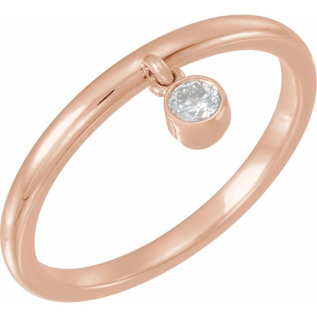1/10 CT Diamond Fringe Ring-14kt Rose Gold-6.00-