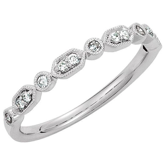1/8 CTW Natural Diamond Stackable Ring