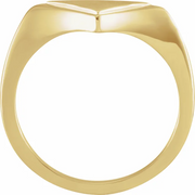 14K Yellow 11.5x6 mm Geometric Signet Ring