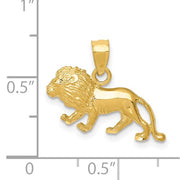 14K Diamond-cut Lion Pendant