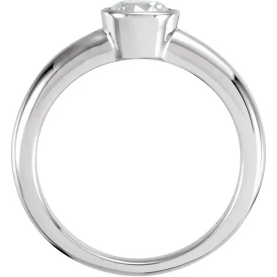 Platinum 1/2 CTW Diamond Round Solitaire Engagement Ring