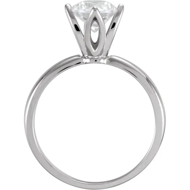 14K White 3/8 CTW Diamond Solitaire Engagement Ring-6-